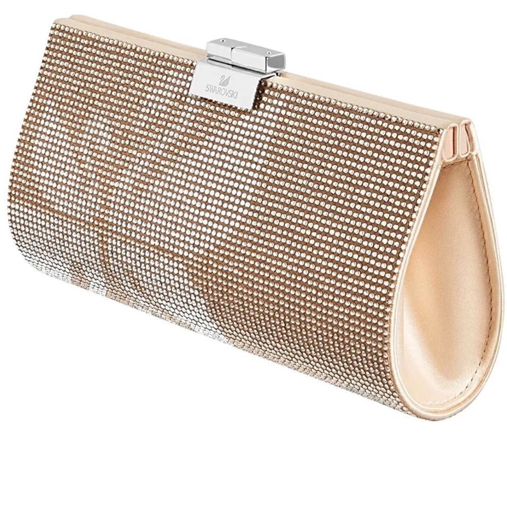 Genuine Swarovski Bag Authentic Swarovski Gold Clutch.